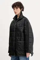 Bunda adidas Originals Quilted Jkt černá barva, přechodná, oversize, JX8825