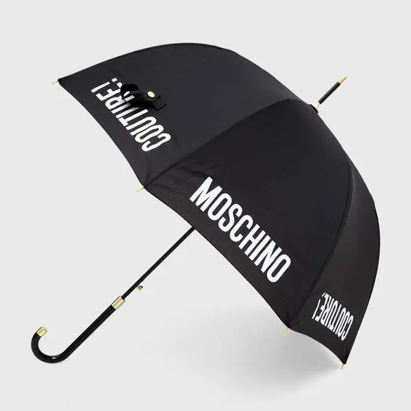 Deštník Moschino černá barva, 8982