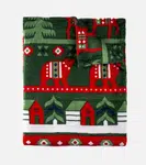Gemre Green Blanket with Christmas Patterns Mary