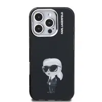 Zadní kryt Karl Lagerfeld IML Aquarelle Karl pro Apple iPhone 16 Pro Max, černá