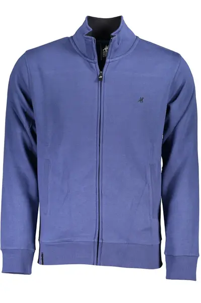 US GRAND POLO MEN'S BLUE ZIP SWEATSHIRT