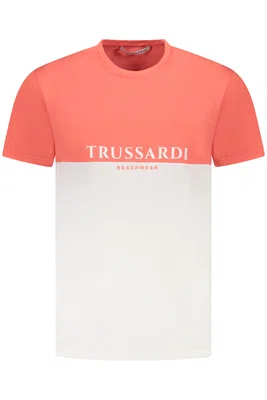 TRUSSARDI MEN'S SHORT SLEEVE T-SHIRT PINK