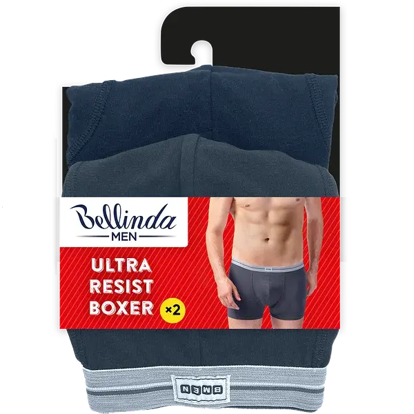 Bellinda 
ULTRA RESIST BOXER 2x - Double pack of cotton boxer shorts - grey - blue