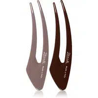 Janeke Hair Clip sponky do vlasů Brown 2x13 cm