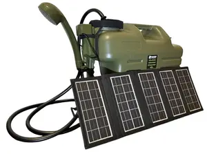Holdcarp kanystr se sprchou rechargeable camping shower 18l + solar 10w