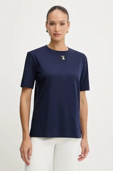 Bavlněné tričko Patrizia Pepe dámské, černá barva, 8M1612 J089