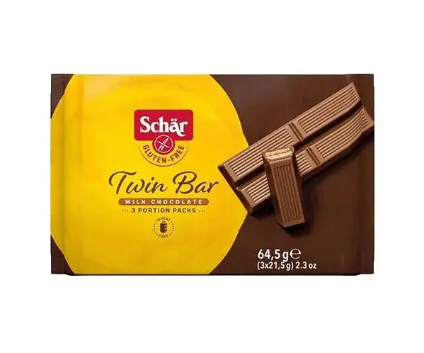 SCHÄR Twin Bar oplatky v mléčné čokoládě bez lepku 64,5 g