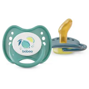 Baboo Soothers Orthodontic Latex with Case dudlík Lagoon Fiesta 6-12 m 2 ks