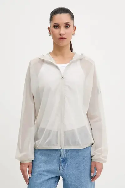 Bunda adidas All SZN béžová barva, přechodná, JV9858