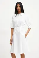 Šaty BOSS bílá barva, mini, 50537388