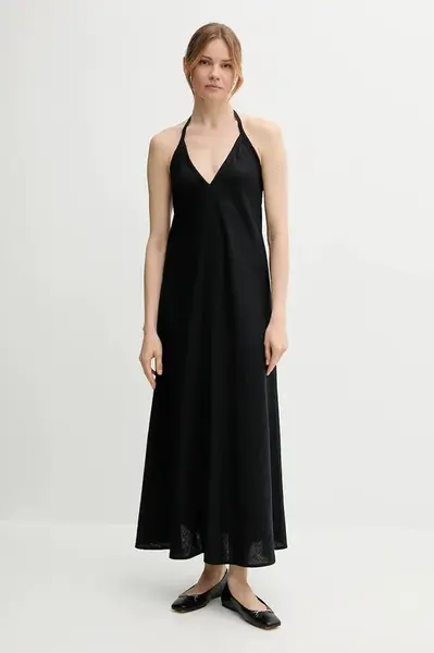 Lněné šaty United Colors of Benetton