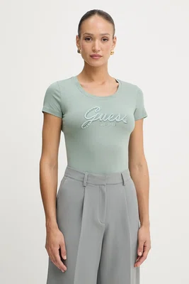 Tričko Guess dámské, zelená barva, W5YI46 J1314