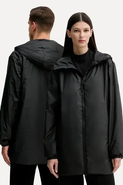 Bunda Rains Lohja Long Insulated Jacket W3T2 černá barva, přechodná, 15790