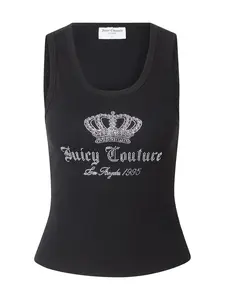 Juicy Couture Top 'Crown'  čierna / strieborná