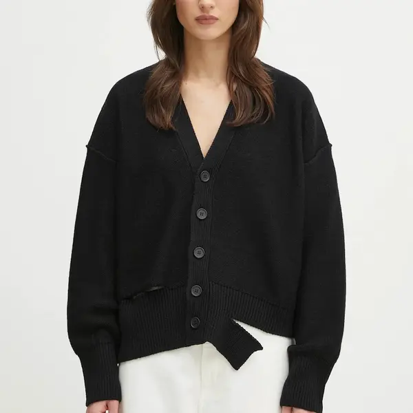 Vlněný svetr MM6 Maison Margiela dámský, černá barva, S52HP0026