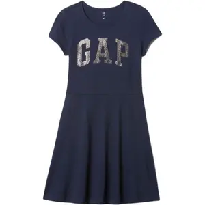 GAP V-FRCH LOGO Dívčí šaty, tmavě modrá, velikost