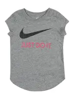 Nike Sportswear Tričko  sivá melírovaná / ružová / čierna