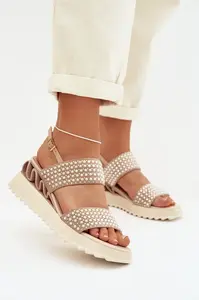 S. BARSKI semišové sandále s ozdobami