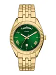 FOSSIL Analógové hodinky 'Campbell'  zlatá / smaragdová