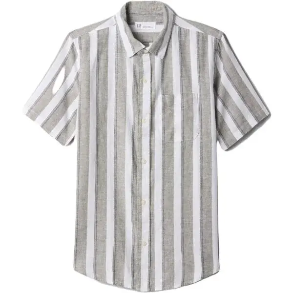 GAP V-SS LINEN Chlapčenská košeľa, svetlo zelená, veľkosť