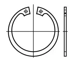 MDtools Pojistné kroužky do otvoru - vnitřní segrovky DIN 472, různé rozměry Vnější průměr: 22 mm