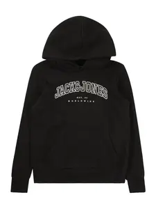 Jack & Jones Junior Mikina 'CALEB'  čierna / biela