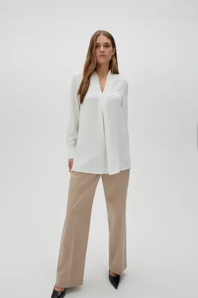 Marisse Women's Shirt L-Ko-4608 Off White