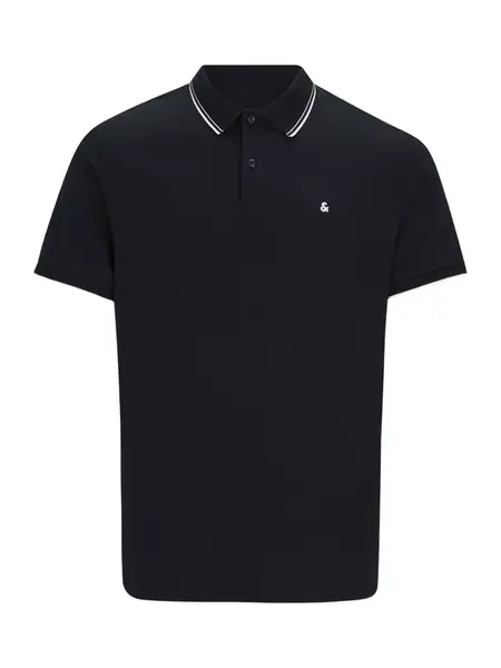 Jack & Jones Plus Tričko 'JJEAustin'  čierna / biela
