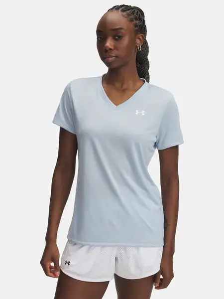 Dámské tričko Under Armour Tech SSV- Solid-BLU - Dámské