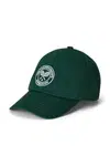 Dětská bavlněná kšiltovka Polo Ralph Lauren Wimbledon Collection zelená barva, s aplikací, 322970405001