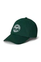 Dětská bavlněná kšiltovka Polo Ralph Lauren Wimbledon Collection zelená barva, s aplikací, 322970405001