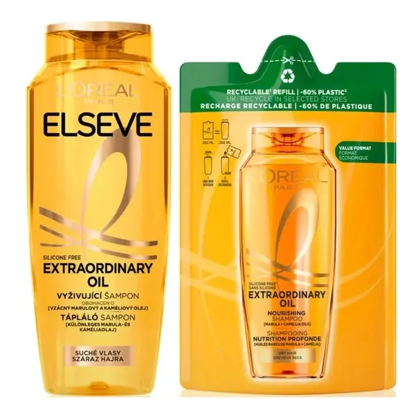 ELSEVE DUO Extraordinary oil šampón 400ml + náhrada 250ml