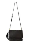 Kožená kabelka Lauren Ralph Lauren černá barva, 431970155