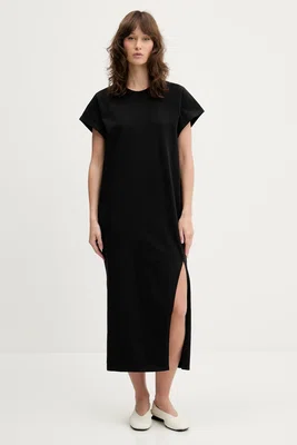 Bavlněné šaty IRO černá barva, maxi, oversize, WF33LITONYA