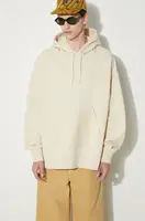 Bavlněná mikina Vans Premium Standards Baggy Fleece Po LX pánská, béžová barva, s kapucí, hladká, VN000GVSCHW1