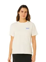 Rip curl dámské tričko Ocean Break Relaxed Bone | Bílá | Velikost XS | 100% bavlna
