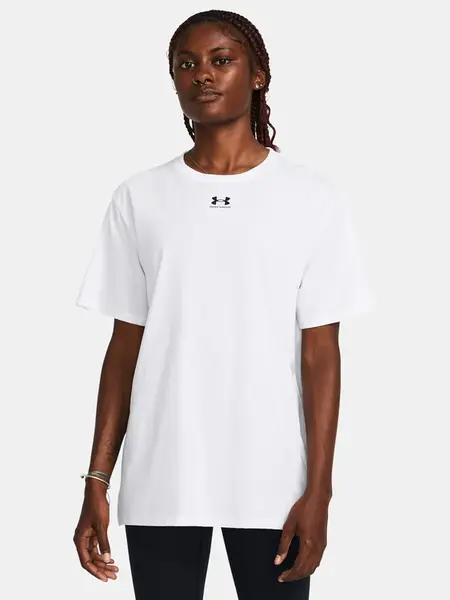 Biele dámske tričko Under Armour Campus Oversize SS