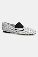 Kožené baleríny MSGM bílá barva, 3841MDS215