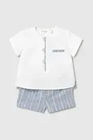 Dětská lněná sada Mayoral Newborn modrá barva, 1211