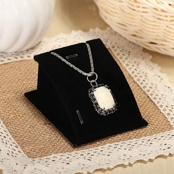 Velvet Slant Back Necklace Display Rack