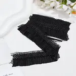 2.5Yards Satin Elastic Pleated Lace Trim