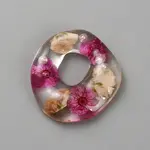 Transparent Resin with Dried Flower Pendants