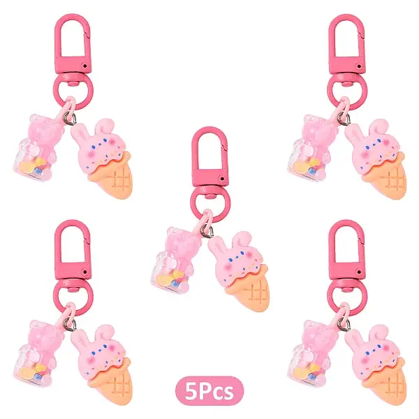 5Pcs Resin Pendant Decorations