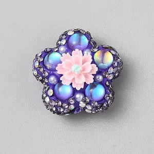 Handmade Polymer Clay Rhiestone Beads