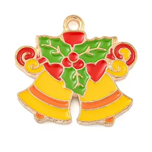 Christmas Theme Alloy Enamel Pendants