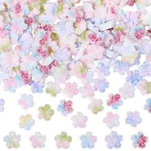 180Pcs 6 Colors Flower Resin Cabochons