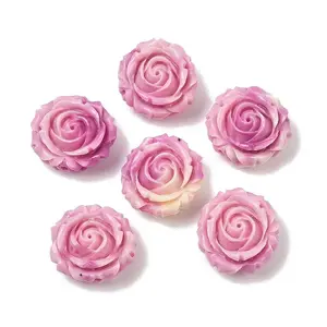 Synthetic Shell Dyed Carved Beads