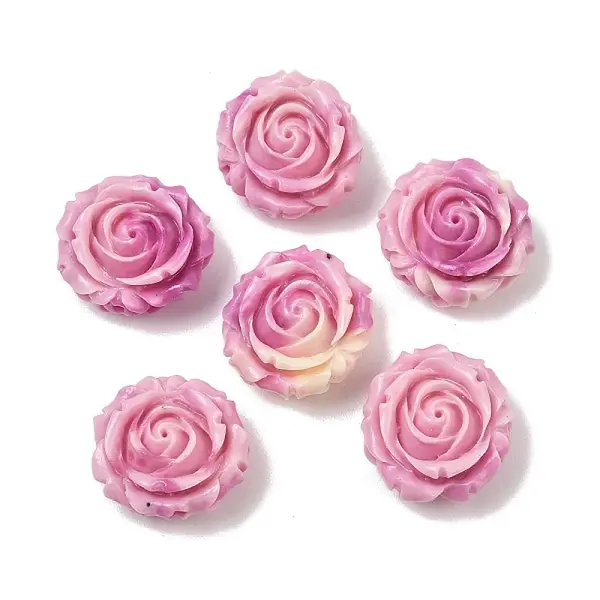 Synthetic Shell Dyed Carved Beads