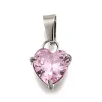 304 Stainless Steel Micro Pave Cubic Zirconia Pendants