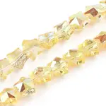 Electroplate Transparent Glass Beads Strands